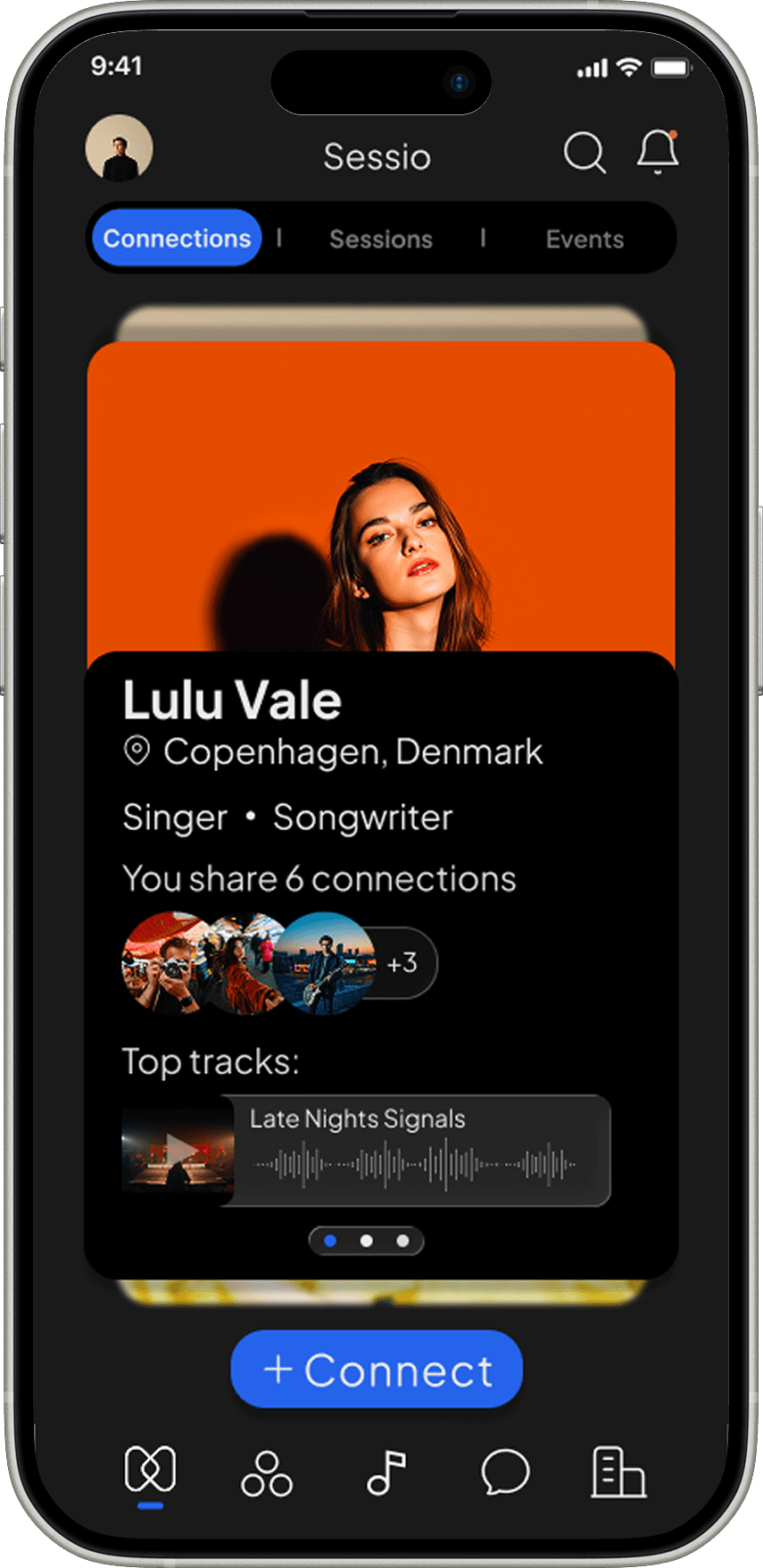 Connect step screen